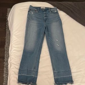 Abercrombie & Fitch Curve Love Ultra High Rise Ankle Straight Jeans 29 | 8R